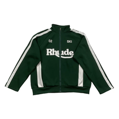 RHUDE Ski 02 Green Striped Full Zip Track Jacket