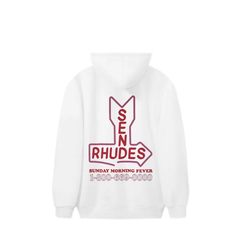 RHUDE Sen Rhudes Back Print White Hoodie