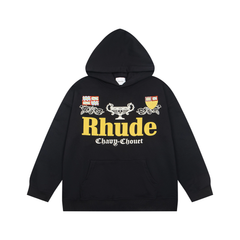 RHUDE Chavy‑Chouet Crest Graphic Pullover Hoodie