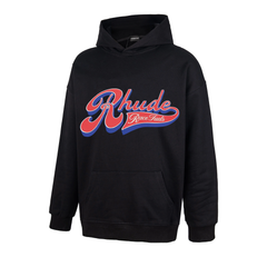 RHUDE Race Fuels Retro Script Pullover Hoodie