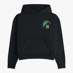 RHUDE Palm R Logo Black Cropped Hoodie
