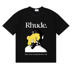 Rhude Dear God Portrait Graphic Tee