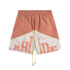 Rhude Hot Selling Color Block Logo Shorts
