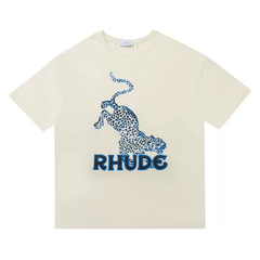 Rhude Blue Leopard Graphic Tee