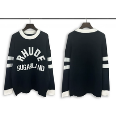 Rhude Sugarland Black Stripe Knit Sweater