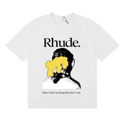 Rhude Dear God Portrait Graphic Tee