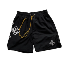 Rhude Hot Big Logo Color Block Basketball Shorts