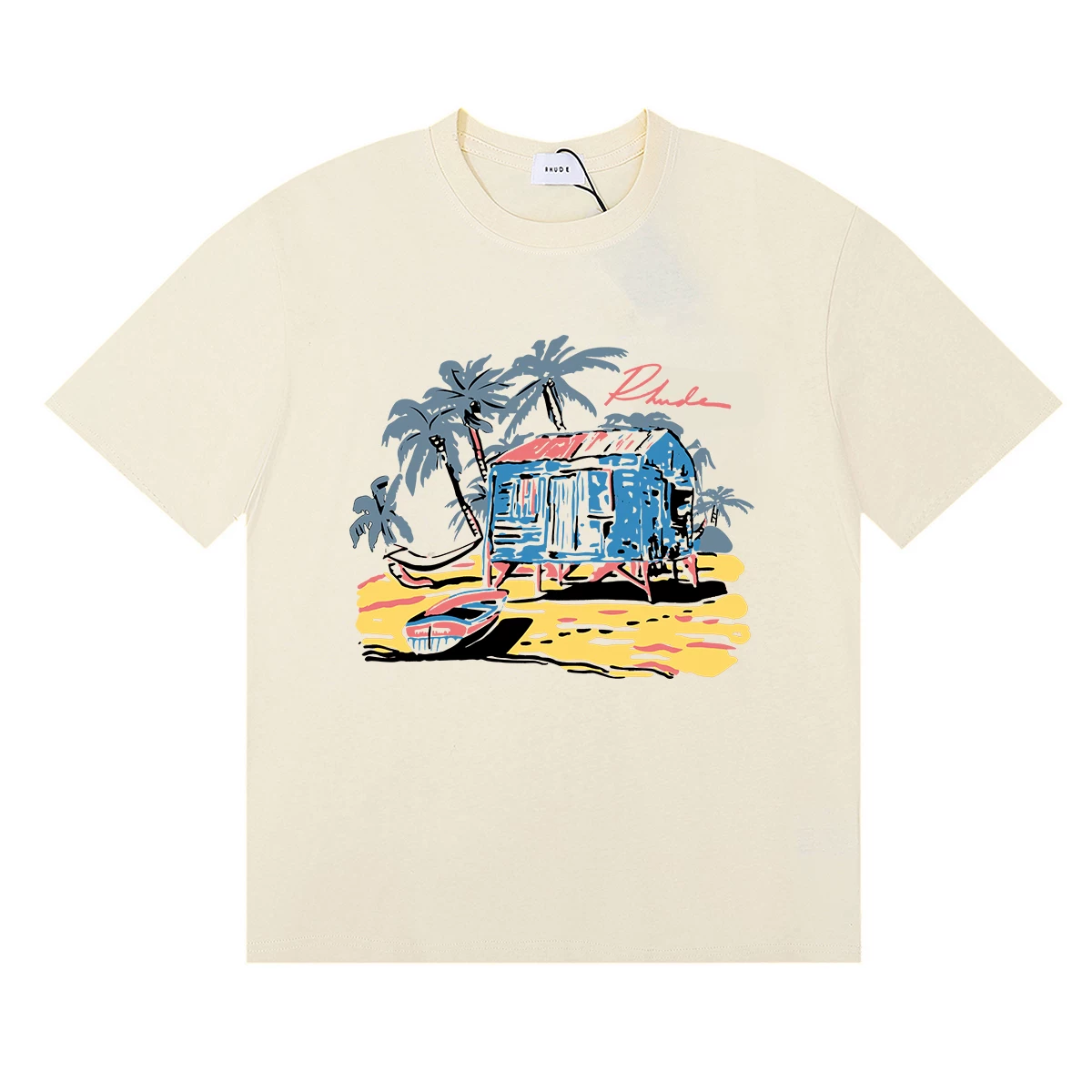 Rhude Beach Hut Palm Graphic Tee