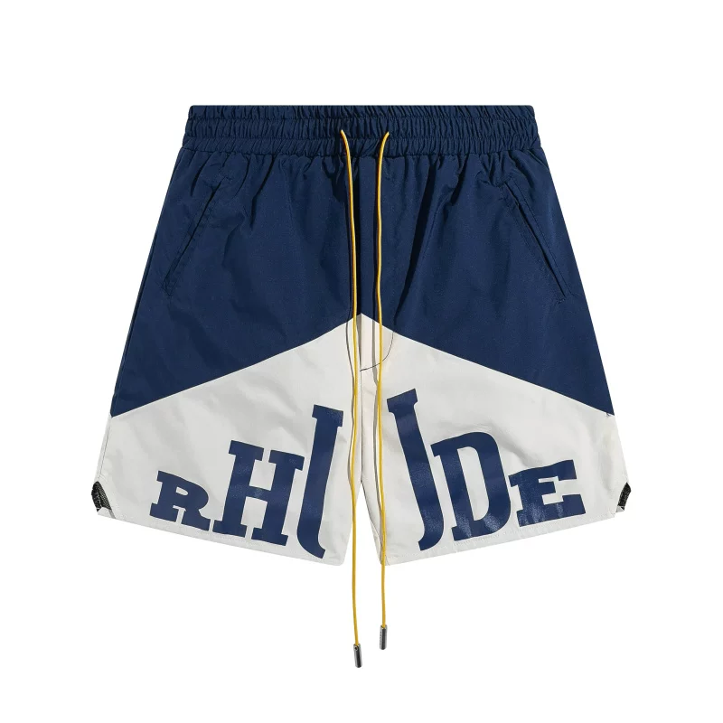 Rhude Hot Navy Big Logo Casual Shorts