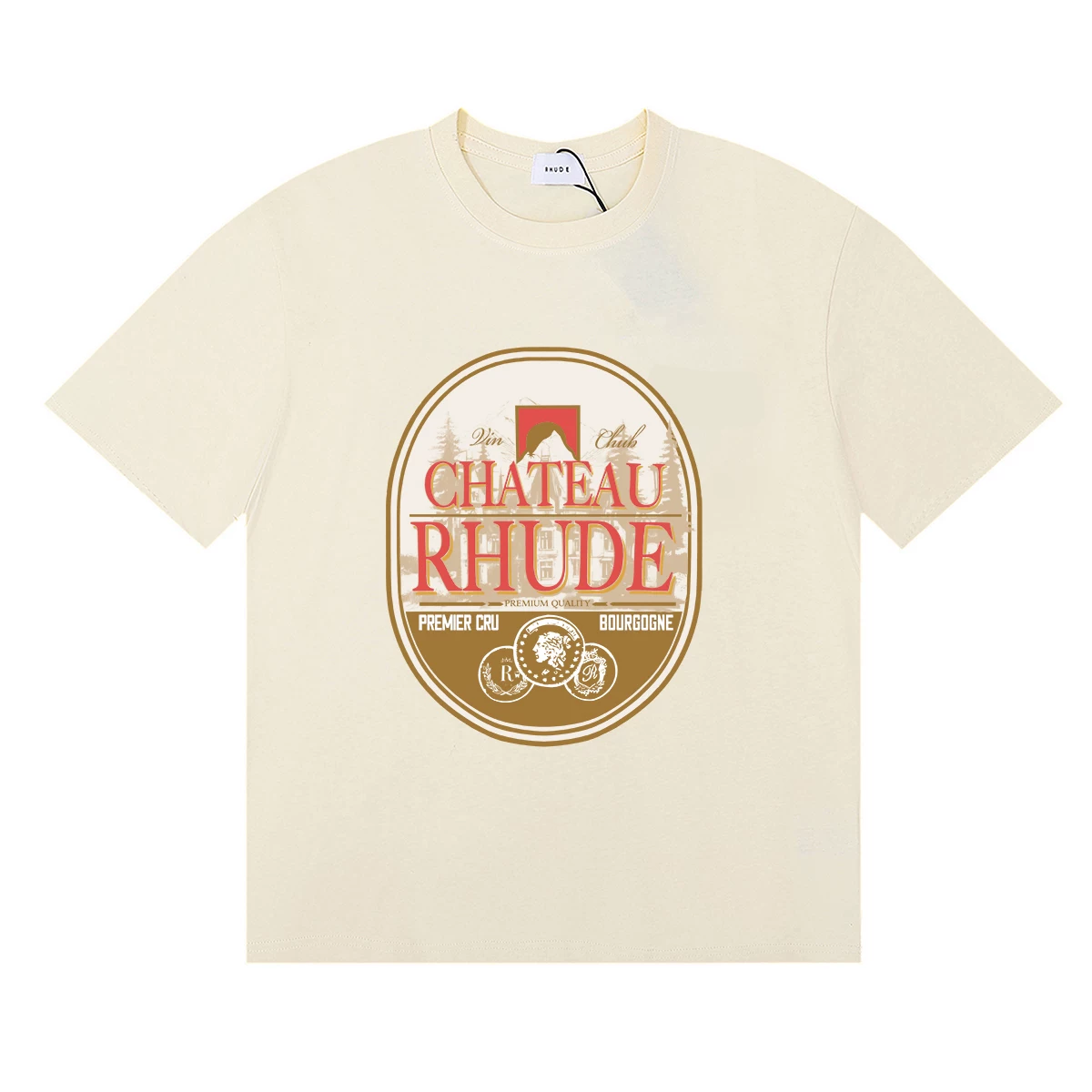 Rhude Chateau Wine Label Graphic Tee