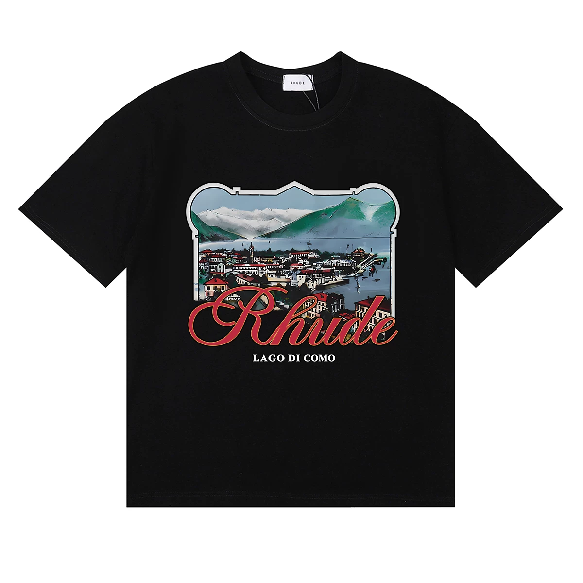 Rhude Lago Di Como Scenery Graphic Tee