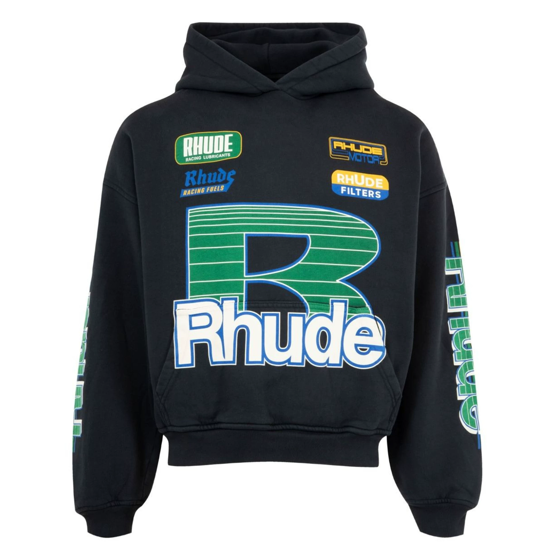 RHUDE Racing Motor Logo Pullover Hoodie
