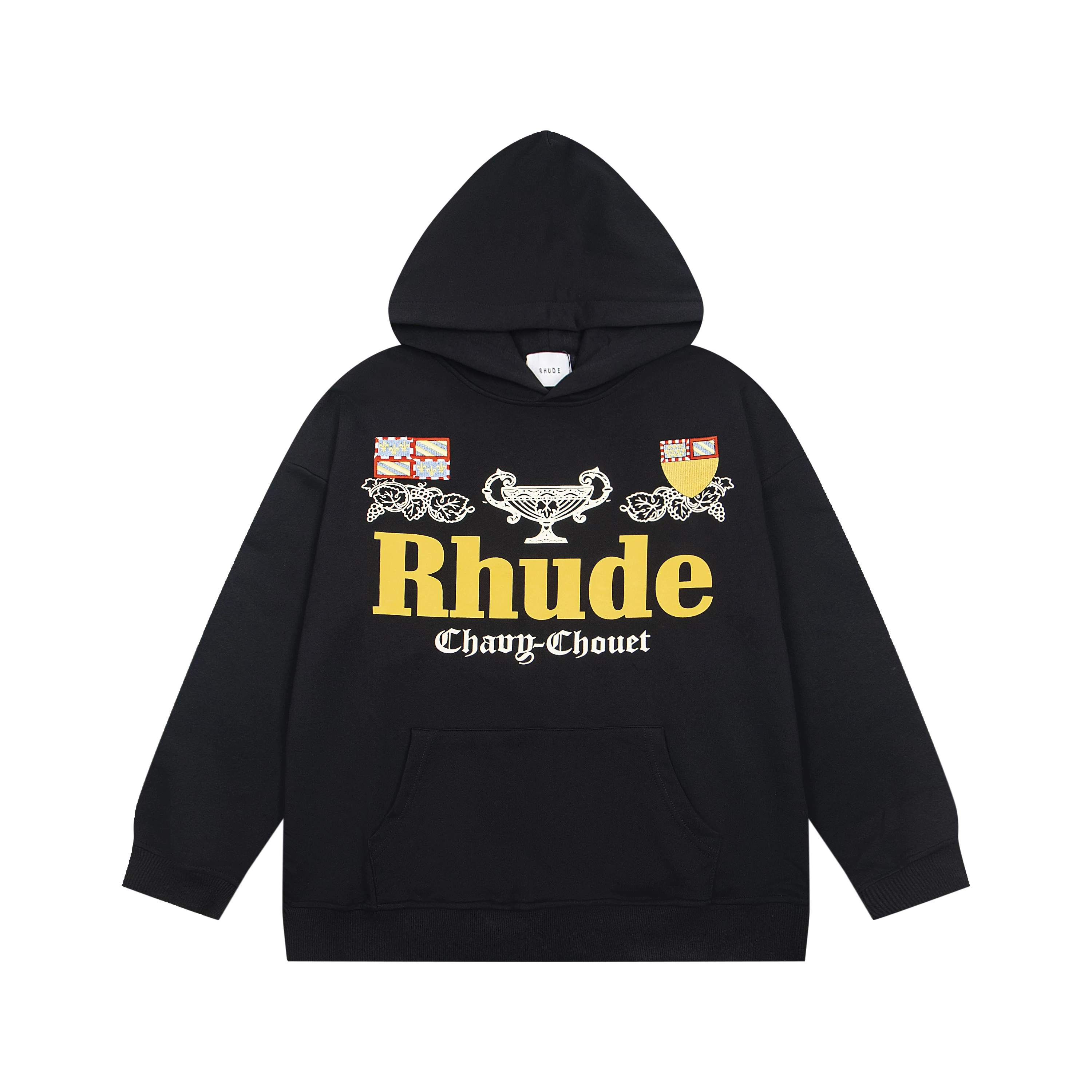 RHUDE Chavy‑Chouet Crest Graphic Pullover Hoodie