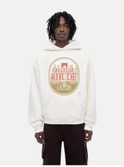 RHUDE Chateau Wine Label Print Pullover Hoodie