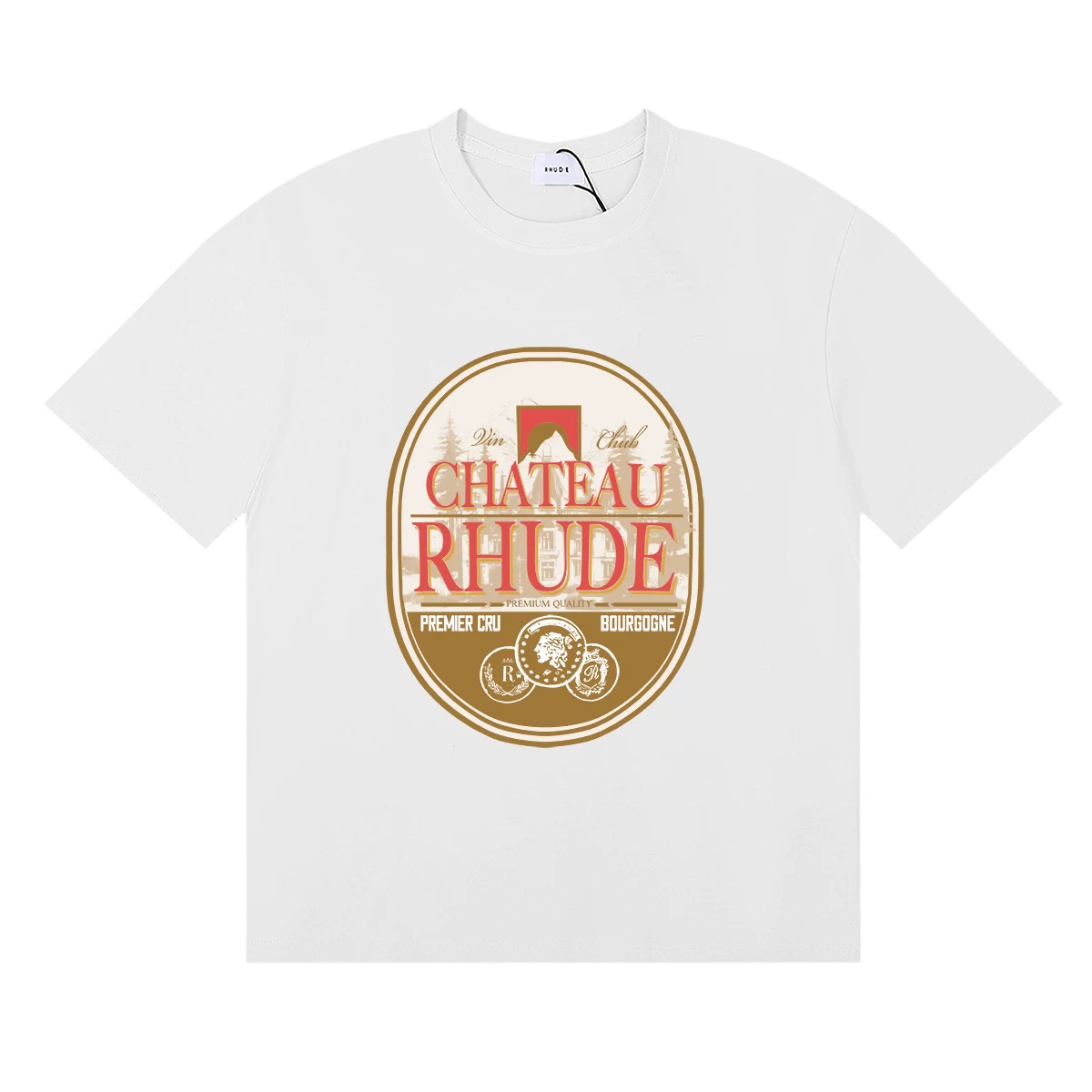 Rhude Chateau Wine Label Graphic Tee