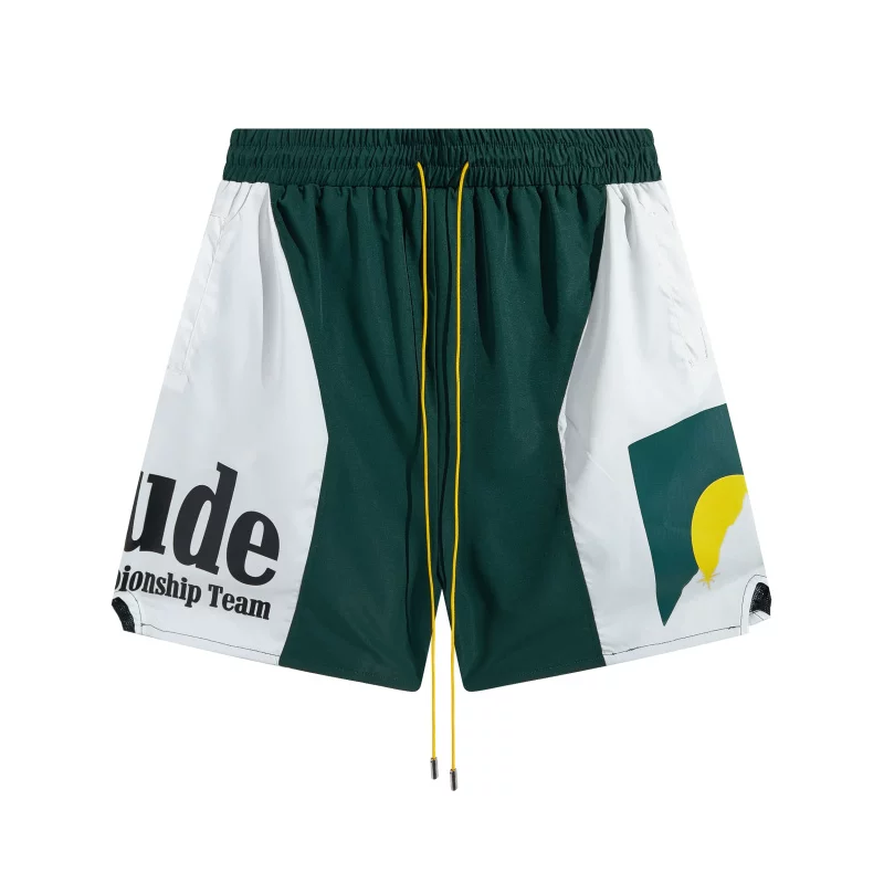 Rhude Hot Green Championship Team Shorts