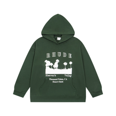 RHUDE Heaven's Valley Palm Tree Pullover Hoodie