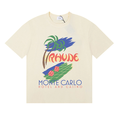 Rhude Monte Carlo Casino Palm Graphic Tee