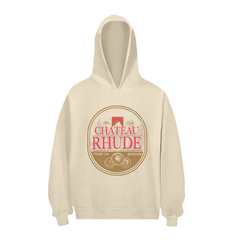 RHUDE Chateau Wine Label Cream Hoodie