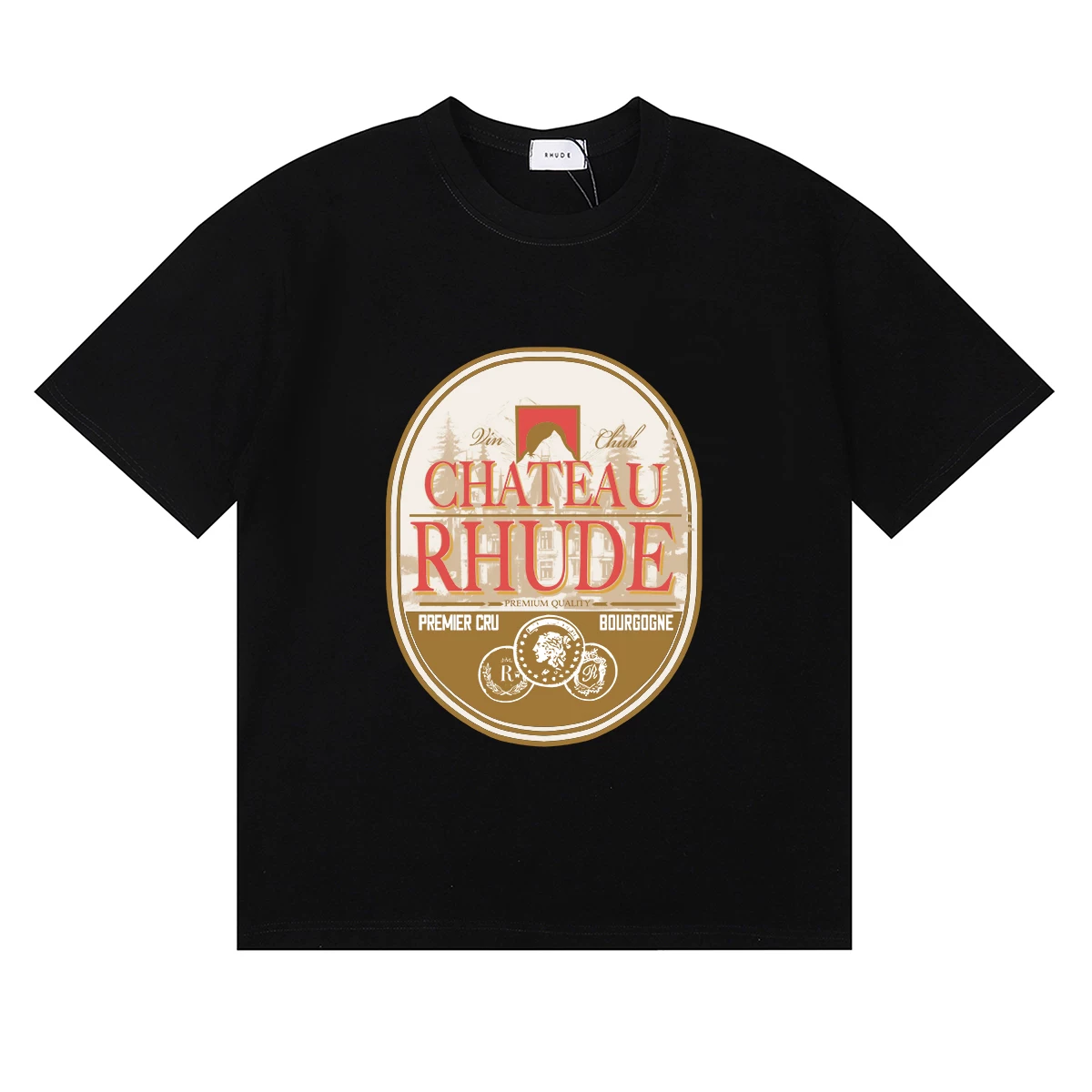 Rhude Chateau Wine Label Graphic Tee