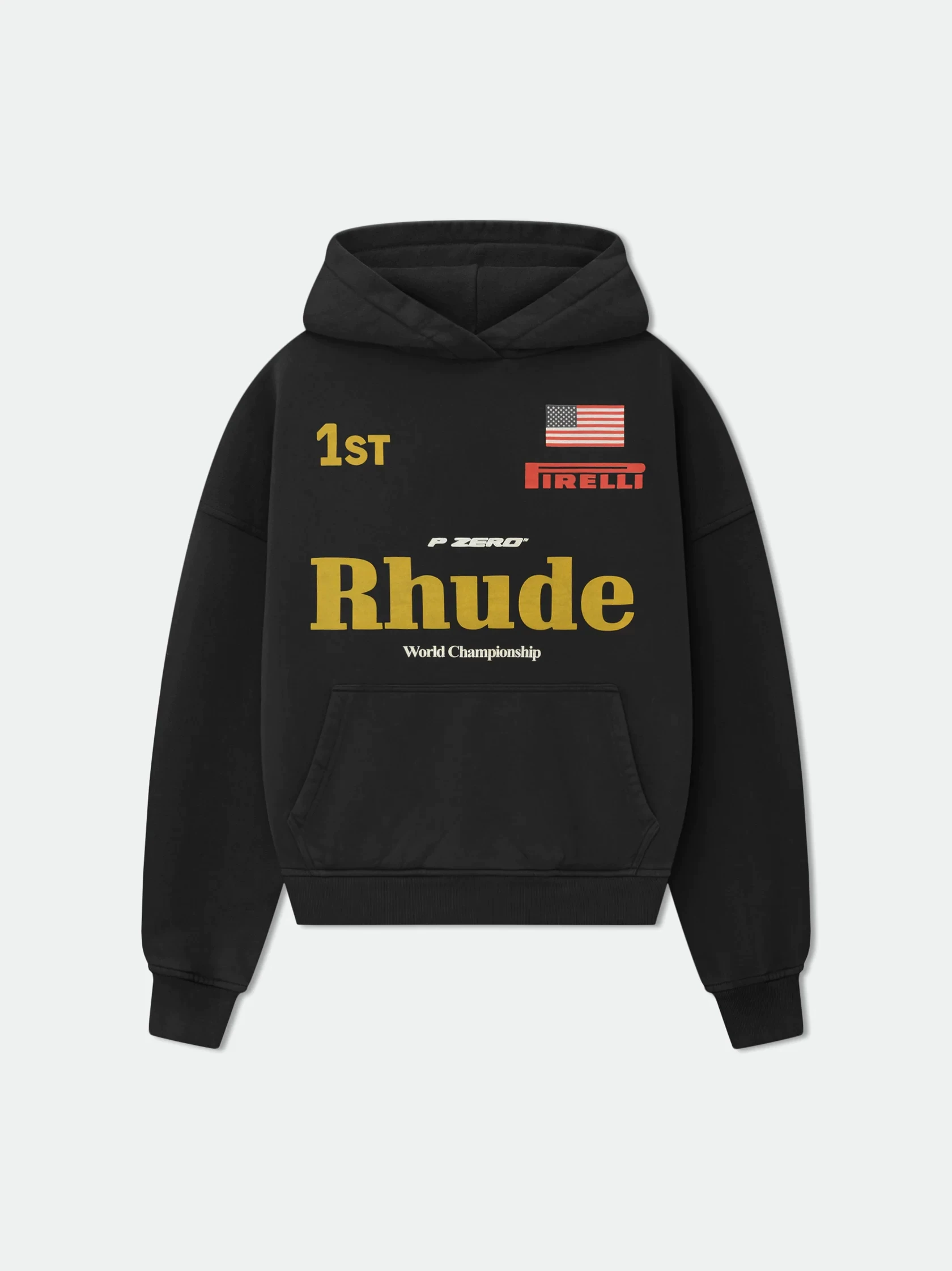 RHUDE World Championship Racing Graphic Pullover Hoodie