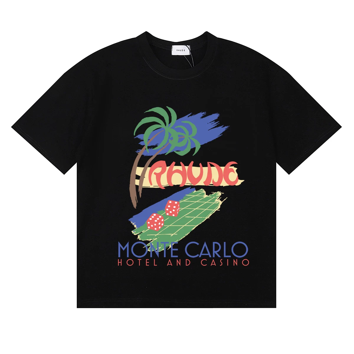Rhude Monte Carlo Casino Palm Graphic Tee