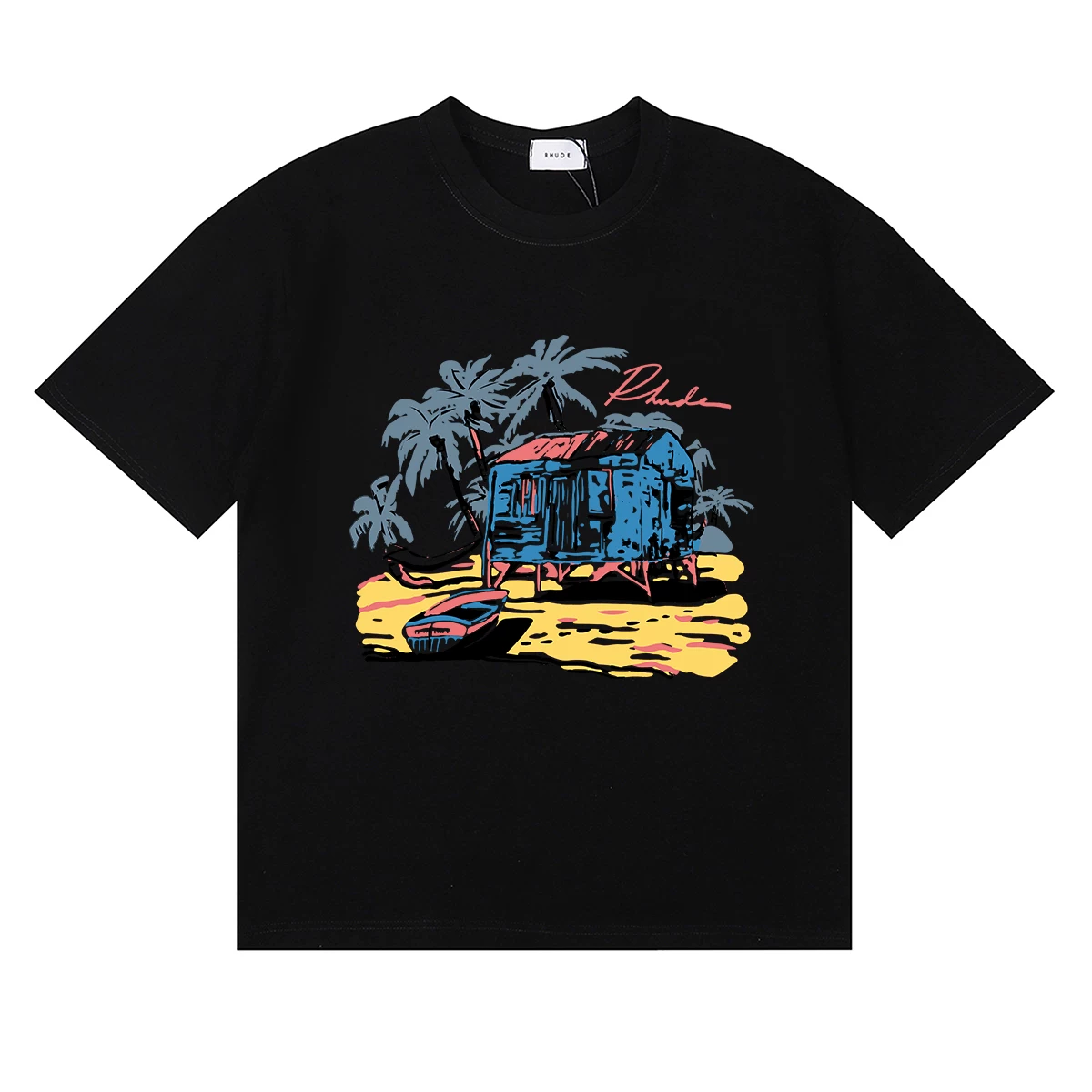 Rhude Beach Hut Palm Graphic Tee