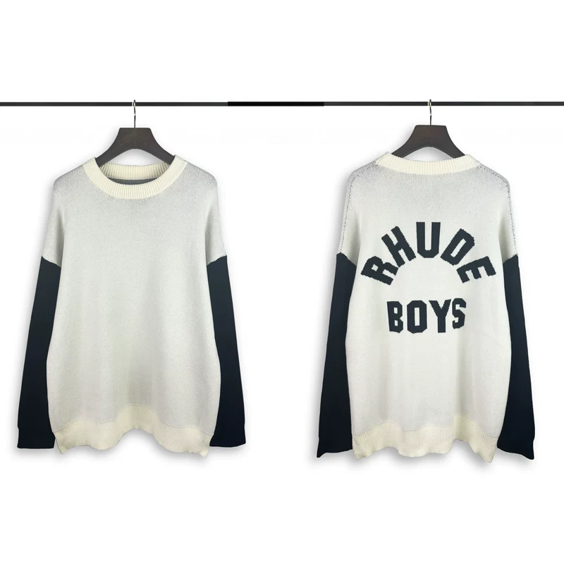 Rhude Boys Raglan Color Block Knit Sweater