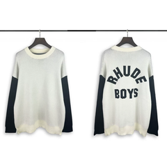 Rhude Boys Raglan Color Block Knit Sweater