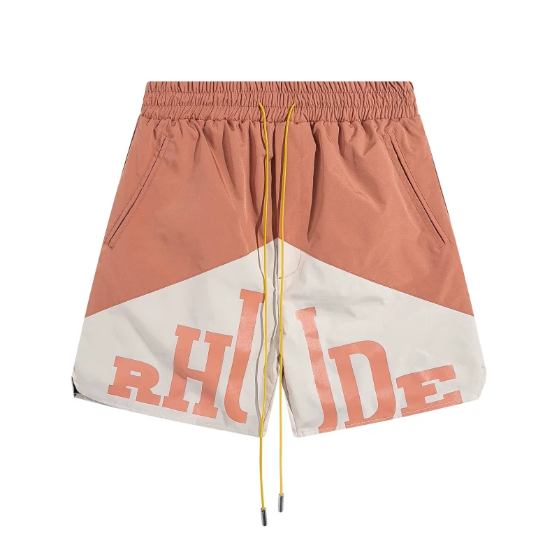 Rhude Hot Selling Color Block Logo Shorts