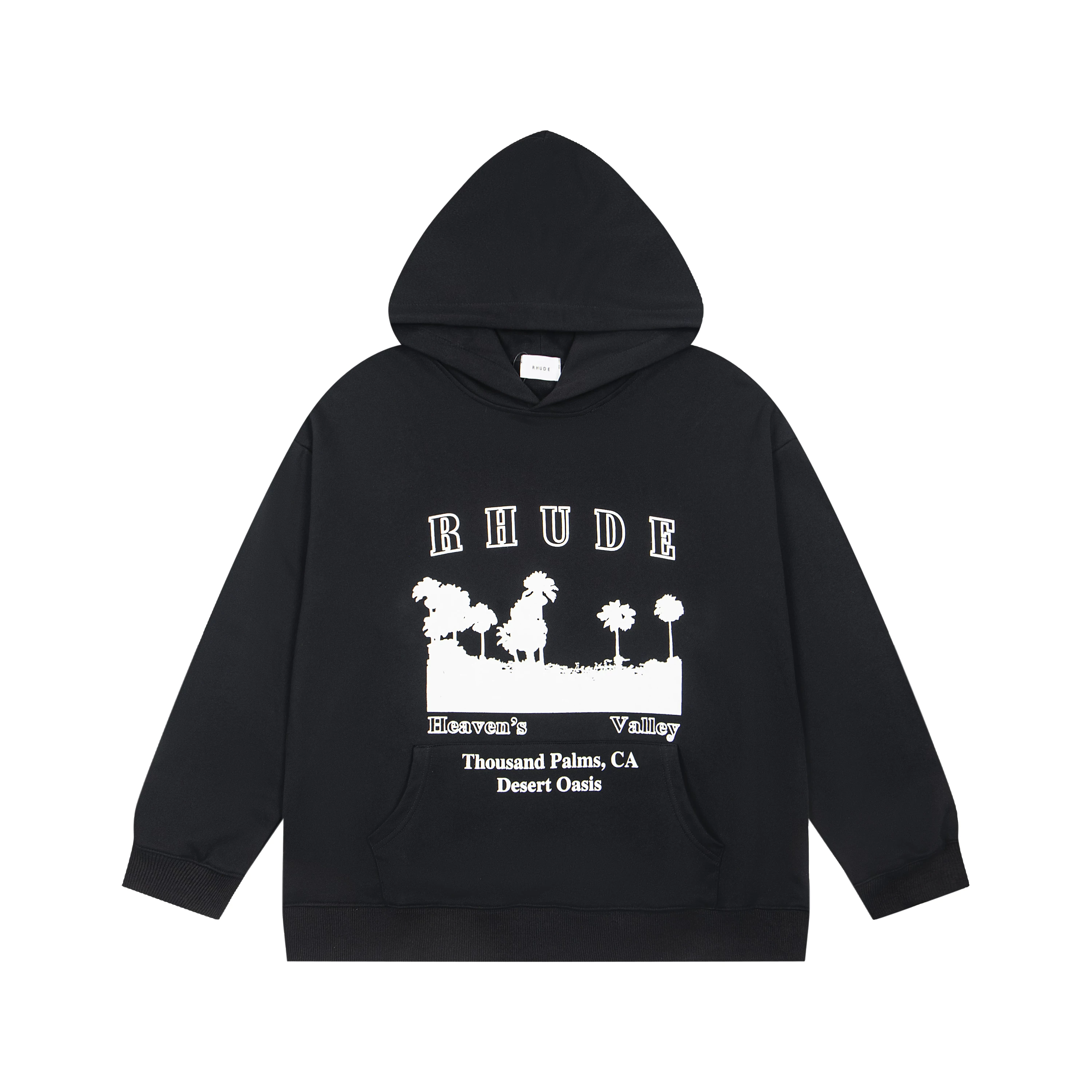 RHUDE Heaven's Valley Palm Print Pullover Hoodie