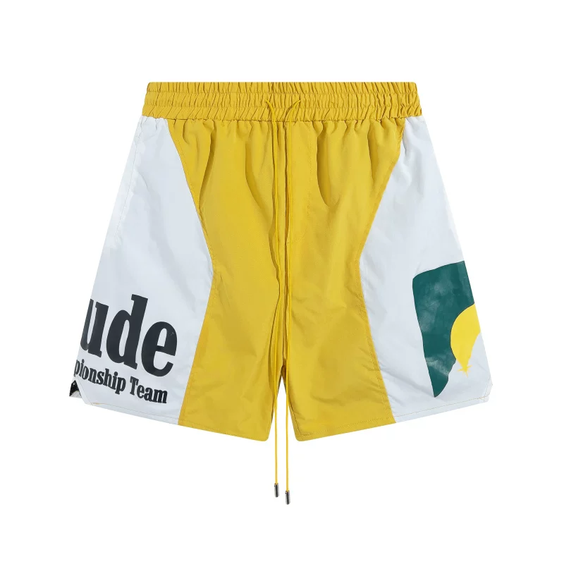 Rhude Hot Yellow Championship Team Shorts
