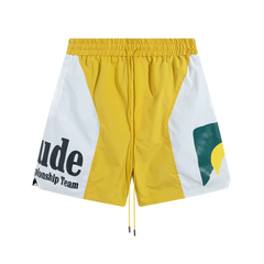 Rhude Hot Yellow Championship Team Shorts