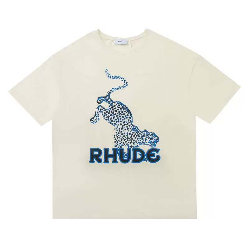 Rhude Blue Leopard Graphic Tee