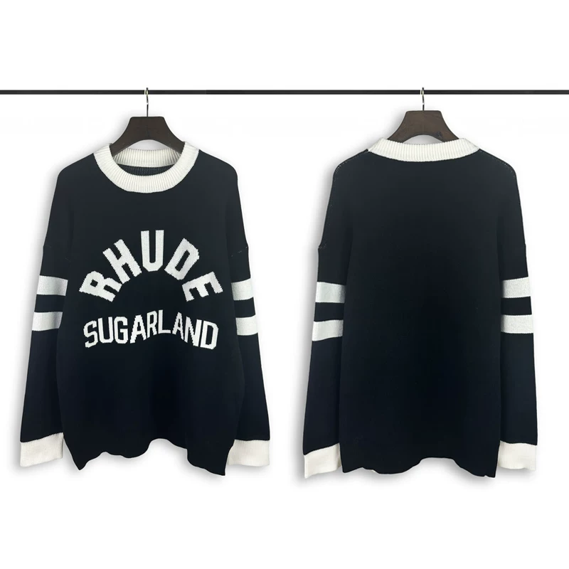 Rhude Sugarland Black Stripe Knit Sweater