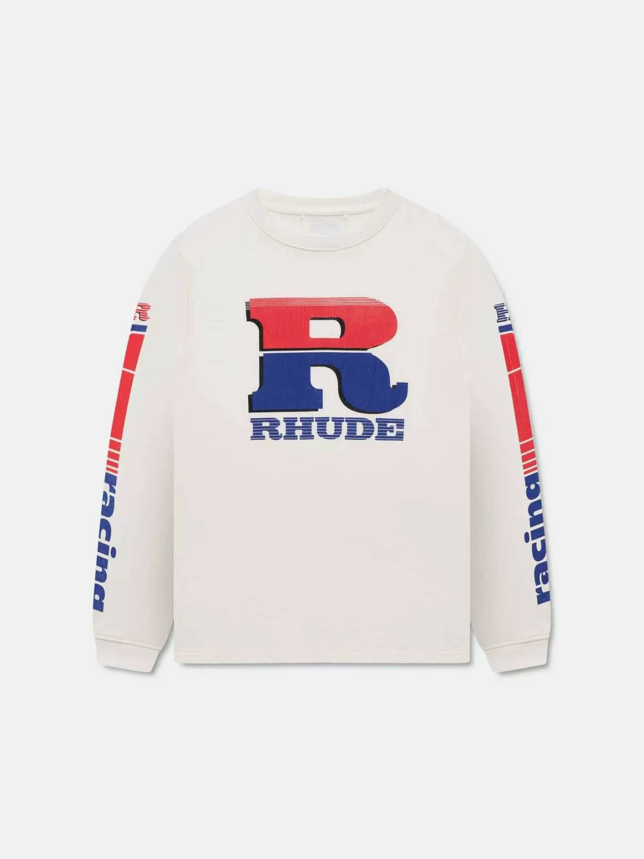 RHUDE Racing R Logo Long Sleeve Tee