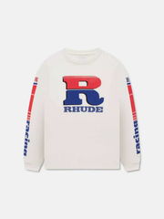 RHUDE Racing R Logo Long Sleeve Tee