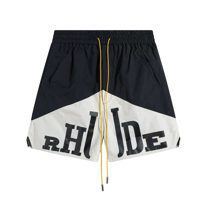 Rhude Hot Sale Black White Logo Shorts