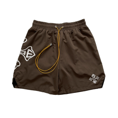 Rhude Hot Cross Logo Nylon Street Shorts