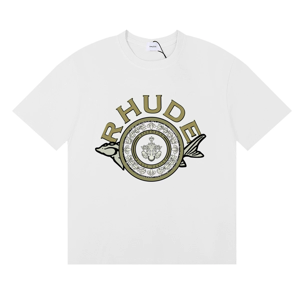Rhude Sturgeon Crest Logo Tee