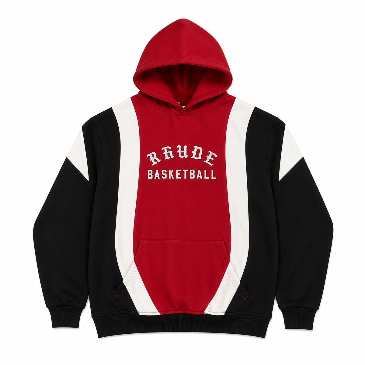 RHUDE Basketball Retro Color Block Pullover Hoodie