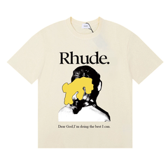 Rhude Dear God Portrait Graphic Tee
