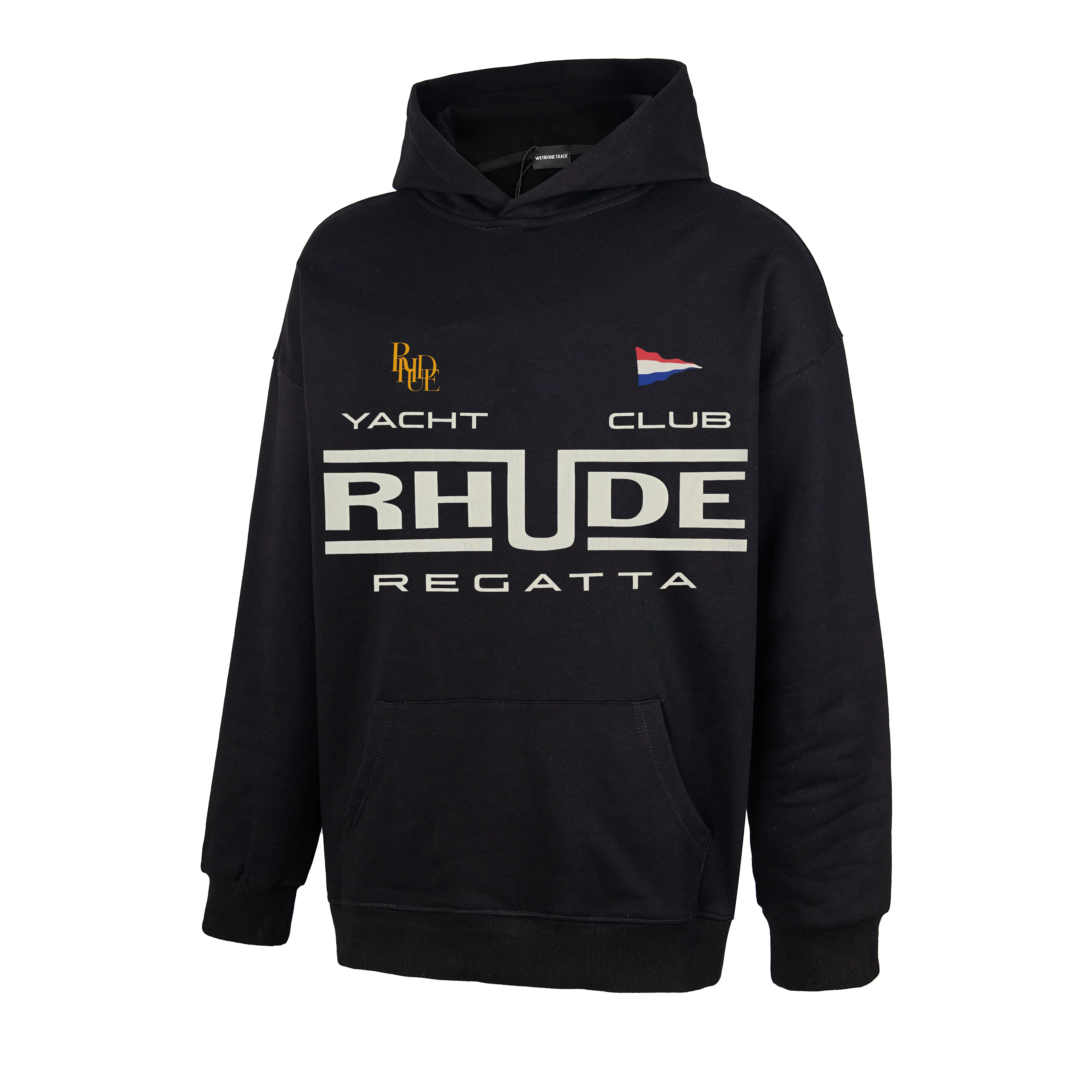 RHUDE Yacht Club Regatta Black Pullover Hoodie