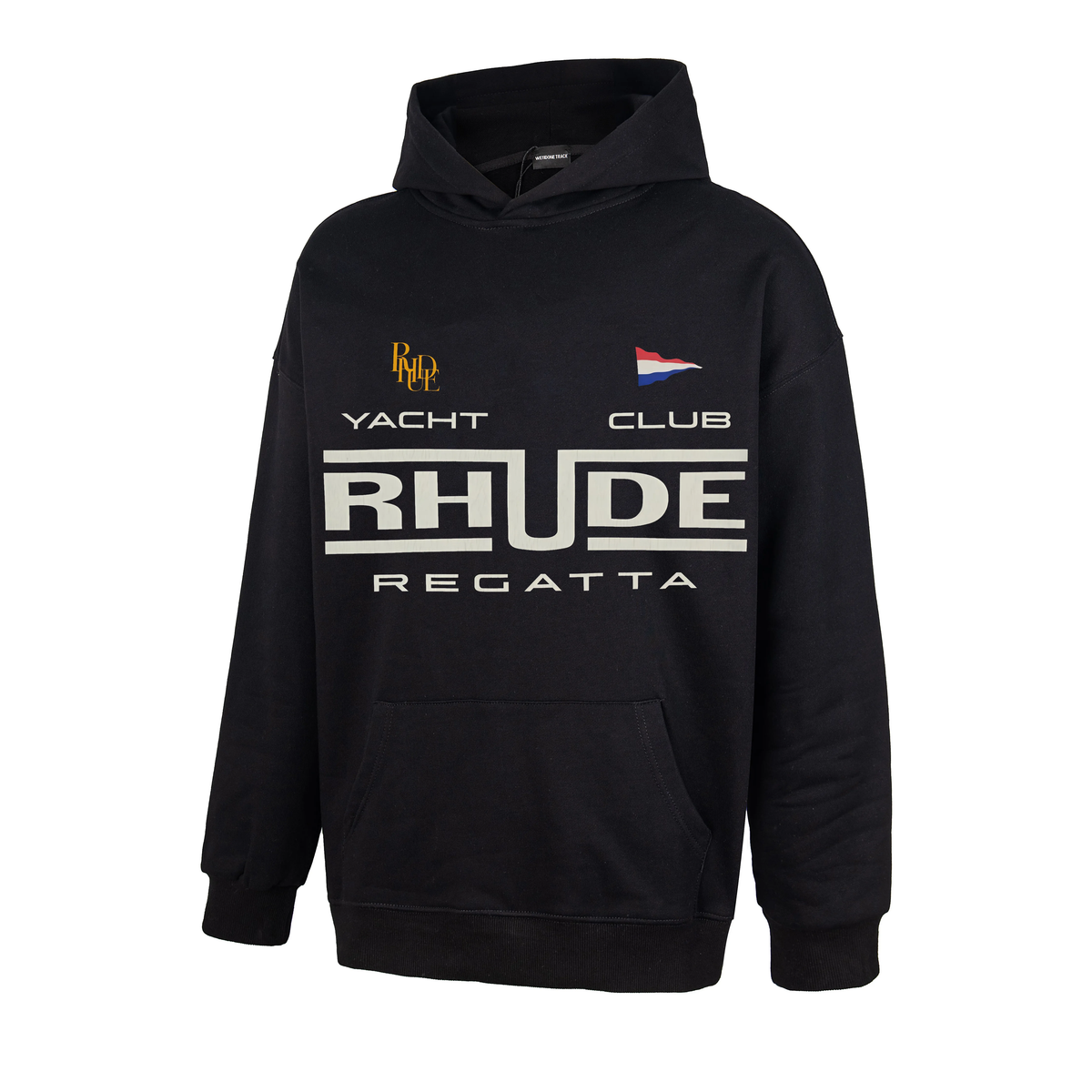 RHUDE Yacht Club Regatta Black Pullover Hoodie
